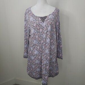 Carole Hochman Floral Cotton Sleep Dress Size Lg